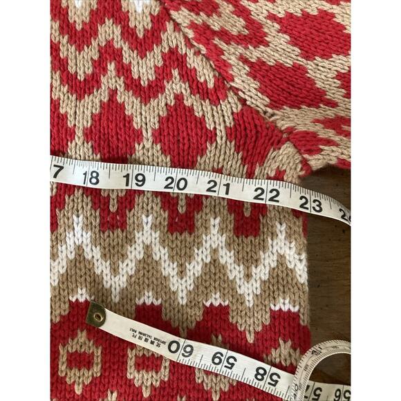 Vineyard Vines Merino Wool Blend Fair Isle Sweater Sz S New Camel Mock Neck $198 - Picture 7 of 9